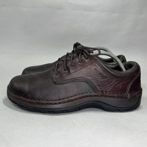Red Wing Men's Size 9 Brown Leather Steel Toe Lace Up Work Shoes - Picture 4 of 12